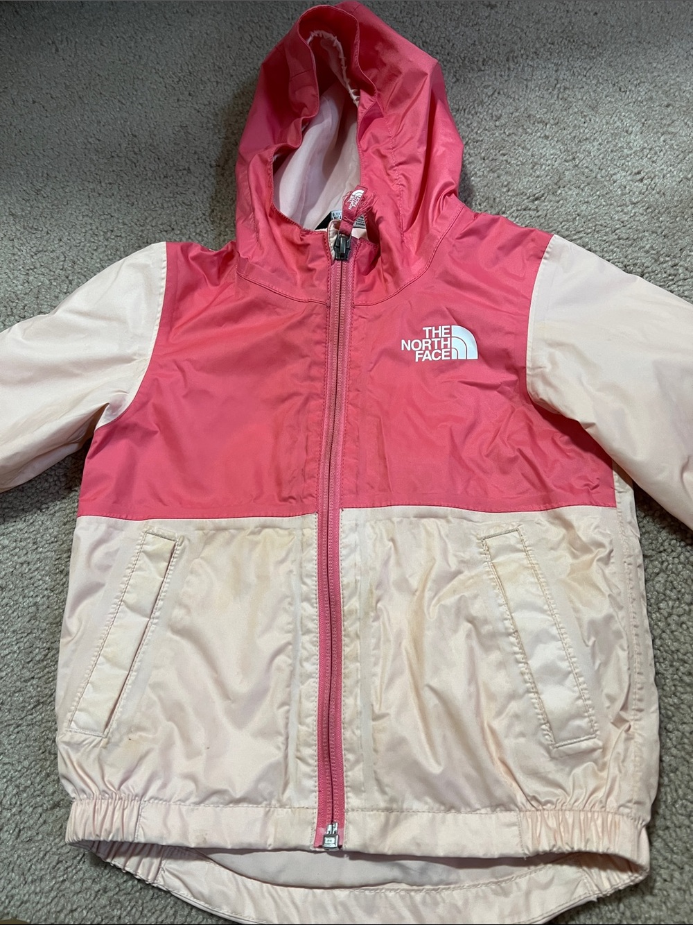 The North Face Two-Tone Pink Hooded Windbreaker